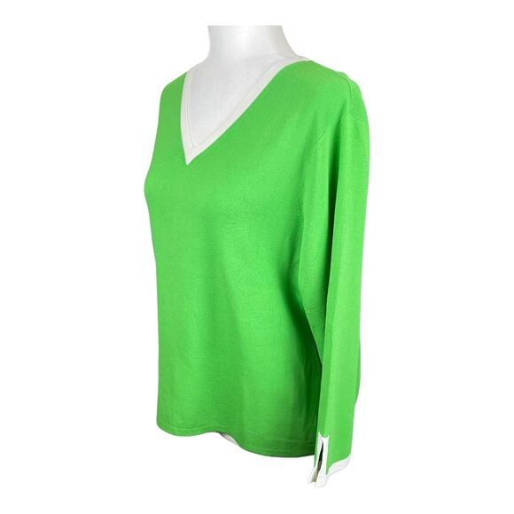 VTG Pendleton Womens Sweater Hong Kong Stretch Knit Sweater Top Green Large - Picture 4 of 11